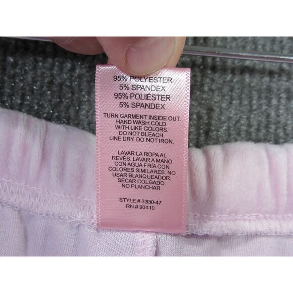 Juicy Couture Velour Joggers Womens Large Pants Rhinestone Retro Vibes Baby Pink - Picture 5 of 11